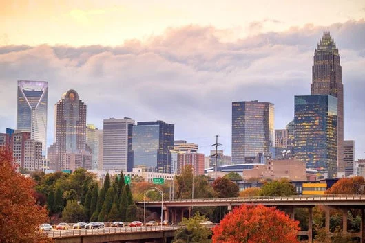 Commercial flat roof work in Charlotte